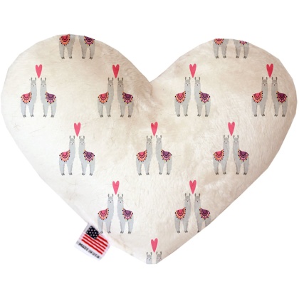 Llama Love 6 inch Canvas Heart Dog Toy