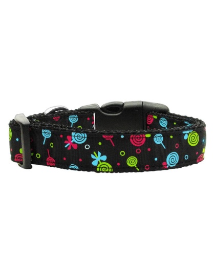 Lollipops Nylon Ribbon Collar Black Large