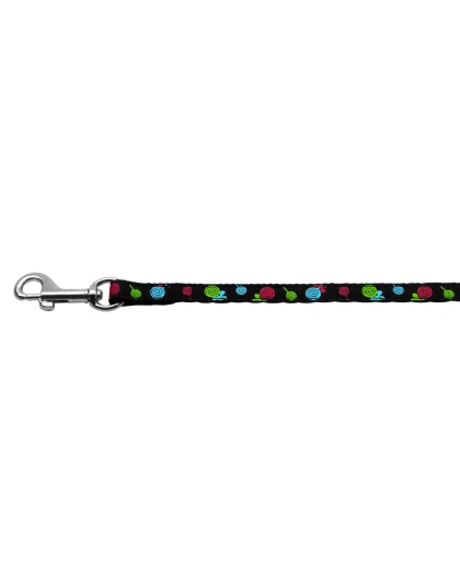 Lollipops Nylon Ribbon Leash Black 3/8 inch wide 4ft Long