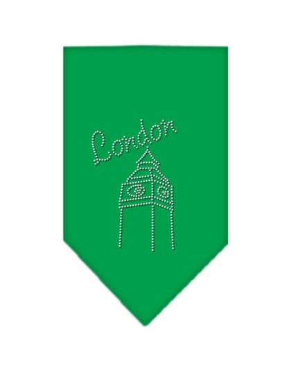 London Rhinestone Bandana Emerald Green Large