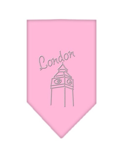 London Rhinestone Bandana Light Pink Large