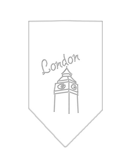 London Rhinestone Bandana White Large