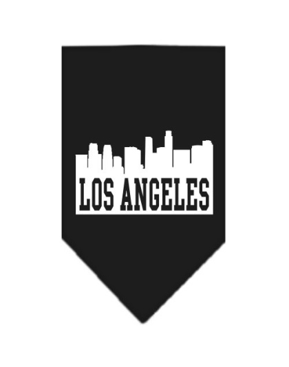 Los Angeles Skyline Screen Print Bandana Black Large