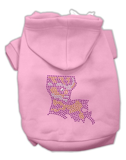 Louisiana Rhinestone Hoodie Pink L