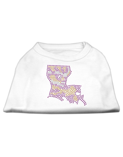 Louisiana Rhinestone Shirts White L