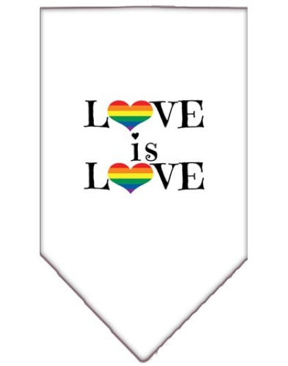 Love is Love Screen Print Bandana White Large