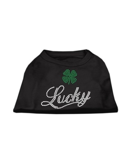 Lucky Rhinestone Shirts Black L