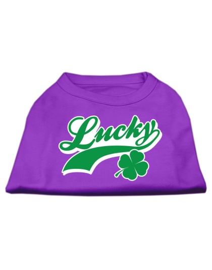 Lucky Swoosh Screen Print Shirt Purple Lg