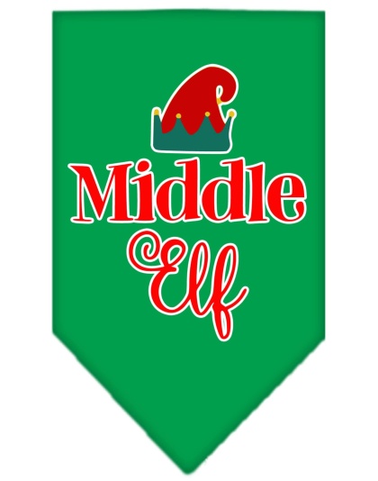 Middle Elf Screen Print Bandana Emerald Green Large