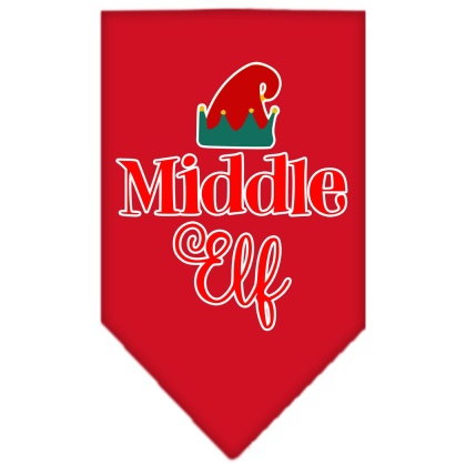 Middle Elf Screen Print Bandana Red Large