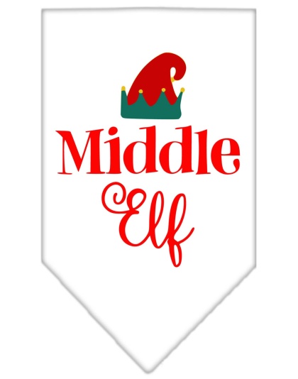 Middle Elf Screen Print Bandana White Large