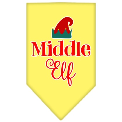 Middle Elf Screen Print Bandana Yellow Large