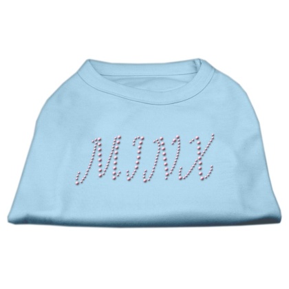 Minx Rhinestone Shirts Baby Blue L