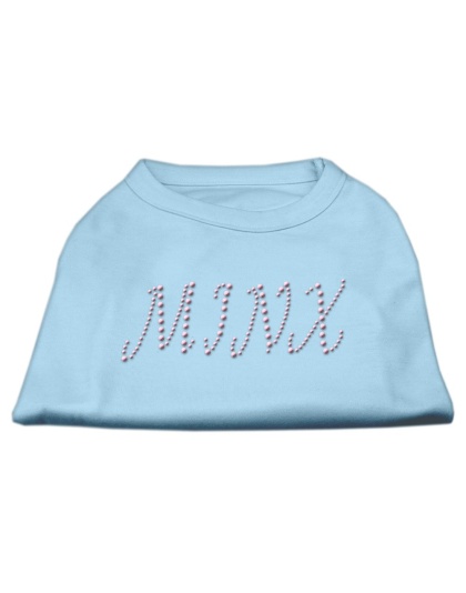 Minx Rhinestone Shirts Baby Blue L