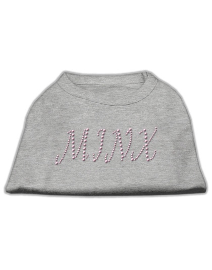 Minx Rhinestone Shirts Grey L