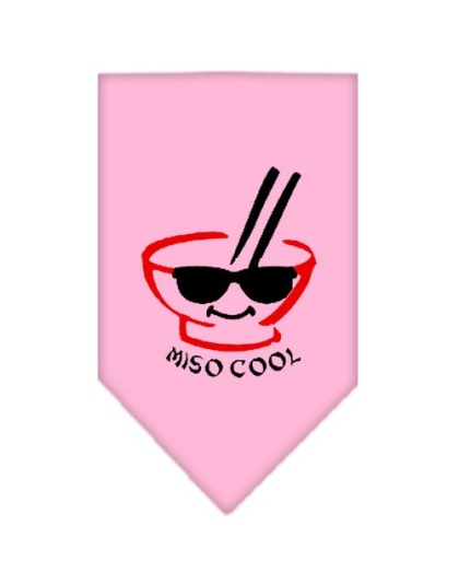 Miso Cool Screen Print Bandana Light Pink Large