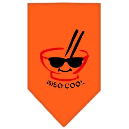 Miso Cool Screen Print Bandana Orange Large