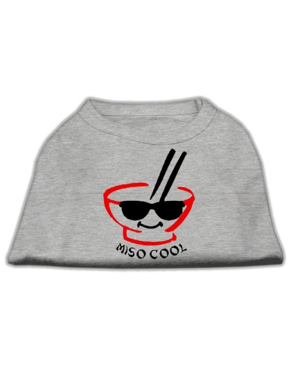 Miso Cool Screen Print Shirts Grey Lg