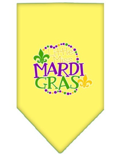 Miss Mardi Gras Screen Print Mardi Gras Bandana Yellow Large