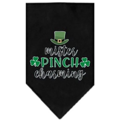 Mister Pinch Charming Screen Print Bandana Black Large