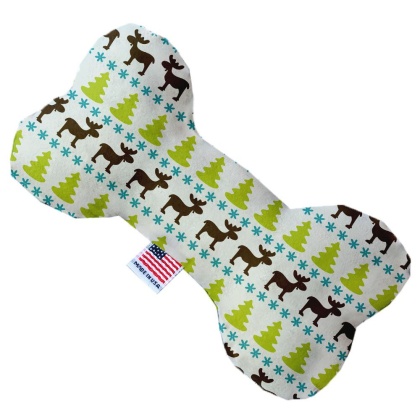 Mountain Moose 10 Inch Canvas Bone Dog Toy