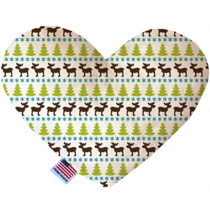 Mountain Moose 6 Inch Canvas Heart Dog Toy