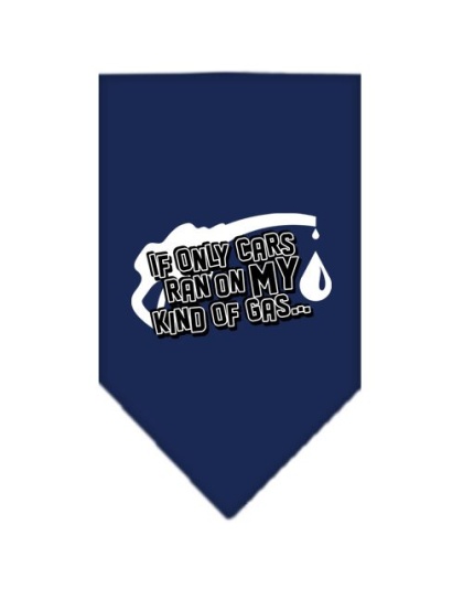 My Kind Of Gas Screen Print Bandana Navy Blue large