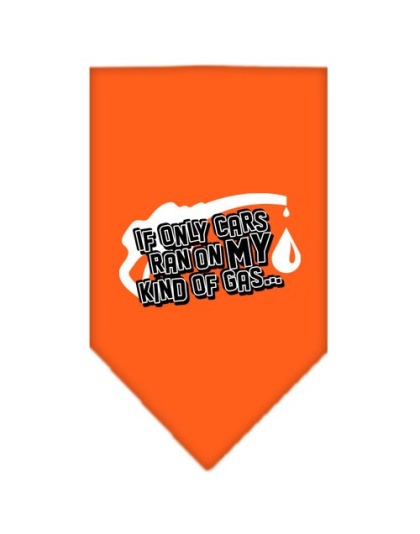 My Kind Of Gas Screen Print Bandana Orange Large