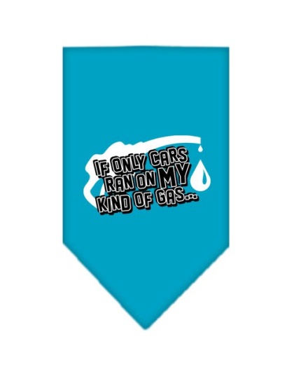 My Kind Of Gas Screen Print Bandana Turquoise Large