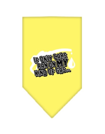 My Kind Of Gas Screen Print Bandana Yellow Large