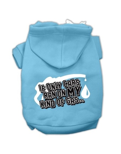 My Kind of Gas Screen Print Pet Hoodies Baby Blue L