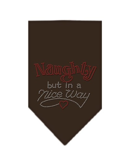 Naughty but in a Nice Way Rhinestone Bandana Cocoa Large