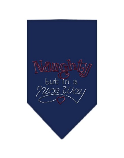 Naughty but in a Nice Way Rhinestone Bandana Navy Blue large