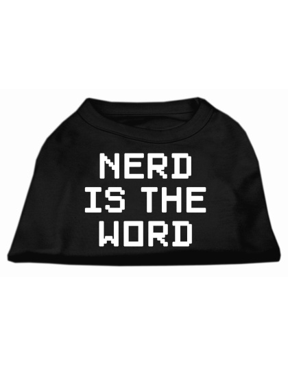 Nerd is the Word Screen Print Shirt Black L