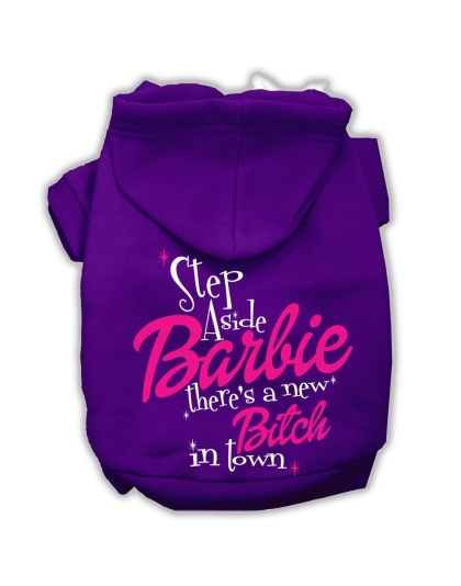 New Bitch in Town Screenprint Hoodie Purple L