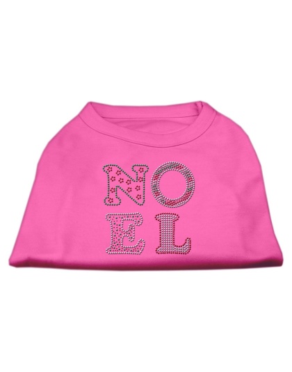 Noel Rhinestone Dog Shirt Bright Pink Lg