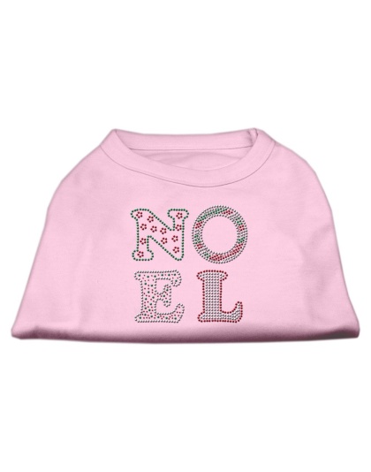 Noel Rhinestone Dog Shirt Light Pink Lg