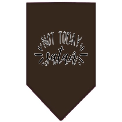 Not Today Satan Screen Print Bandana Cocoa Large