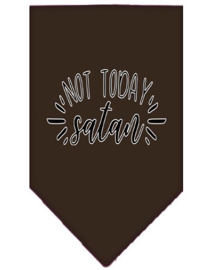 Not Today Satan Screen Print Bandana Cocoa Large