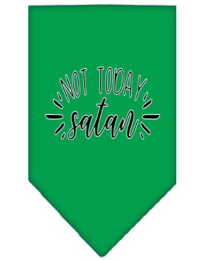 Not Today Satan Screen Print Bandana Emerald Green Large