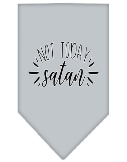 Not Today Satan Screen Print Bandana Grey Large