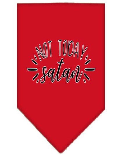 Not Today Satan Screen Print Bandana Red Large