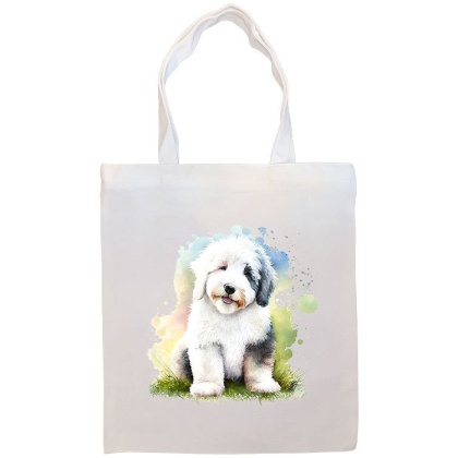 Old English Sheepdog Canvas Tote Bag Style1