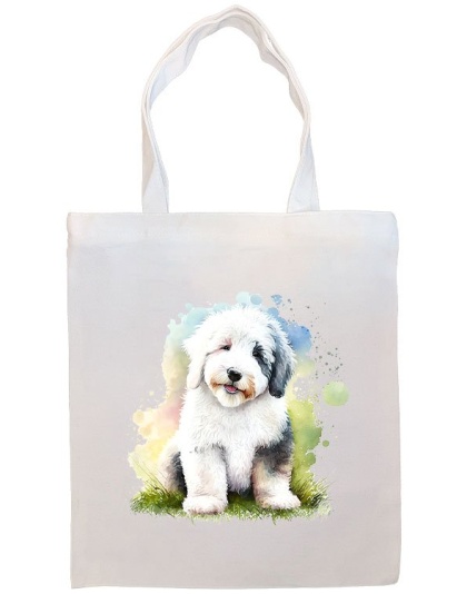 Old English Sheepdog Canvas Tote Bag Style1