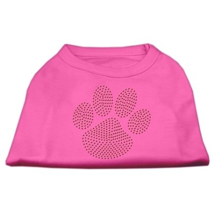 Orange Paw Rhinestud Shirts Bright Pink L