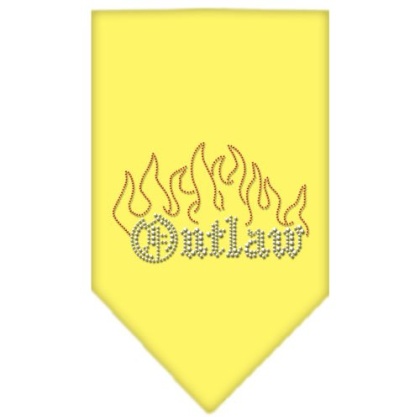 Outlaw Rhinestone Bandana Yellow Large