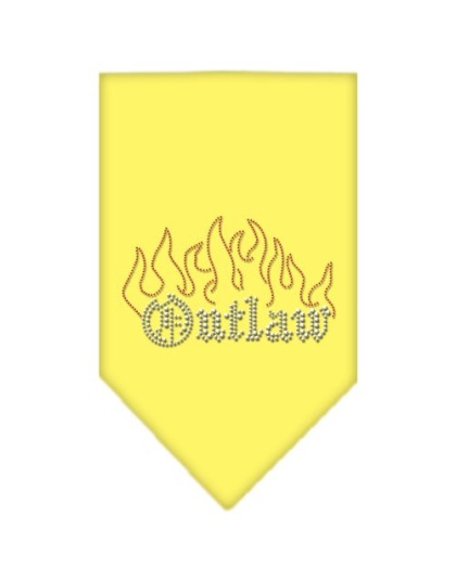 Outlaw Rhinestone Bandana Yellow Large