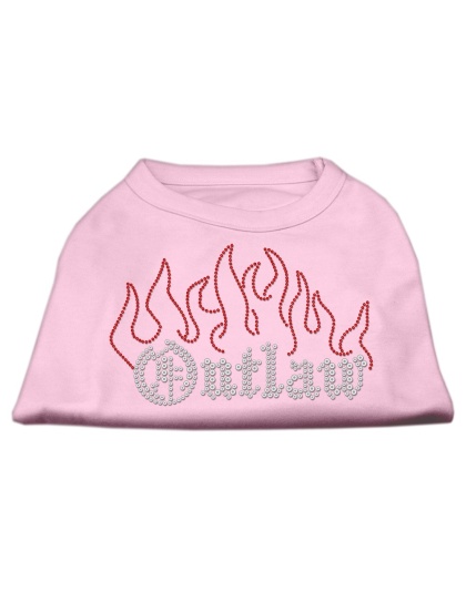 Outlaw Rhinestone Shirts Light Pink L