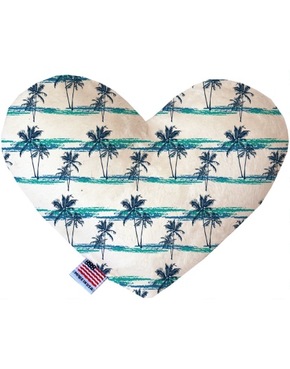 Palm Tree Paradise 6 inch Canvas Heart Dog Toy