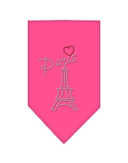 Paris Rhinestone Bandana Bright Pink Large